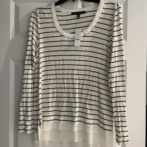 Long sleeve striped tee White House black market